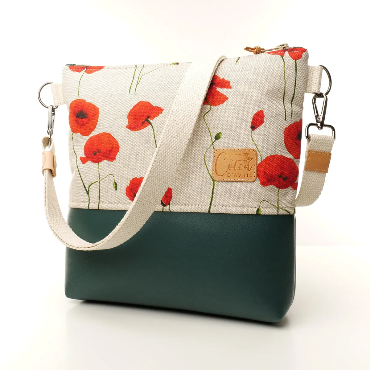 Sac à main Coton d'Avril VERDON Coquelicot