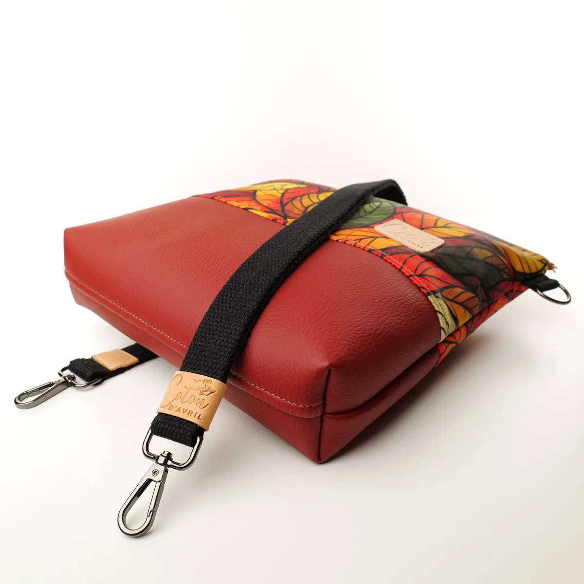 Sac à main Coton d'Avril bandoulière VERDON Feuilles