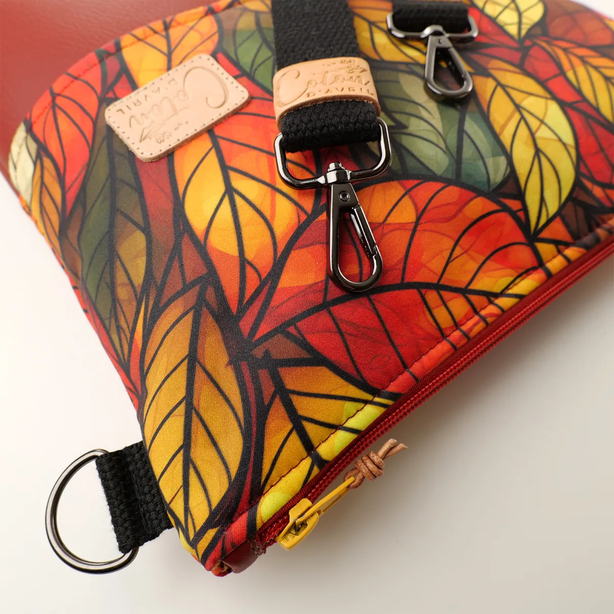 Sac à main Coton d'Avril bandoulière VERDON Feuilles