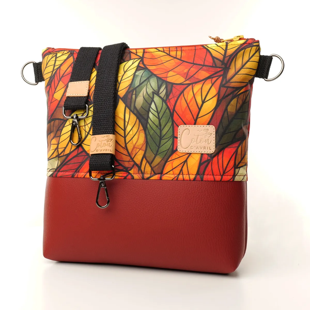 Sac à main Coton d'Avril bandoulière VERDON Feuilles