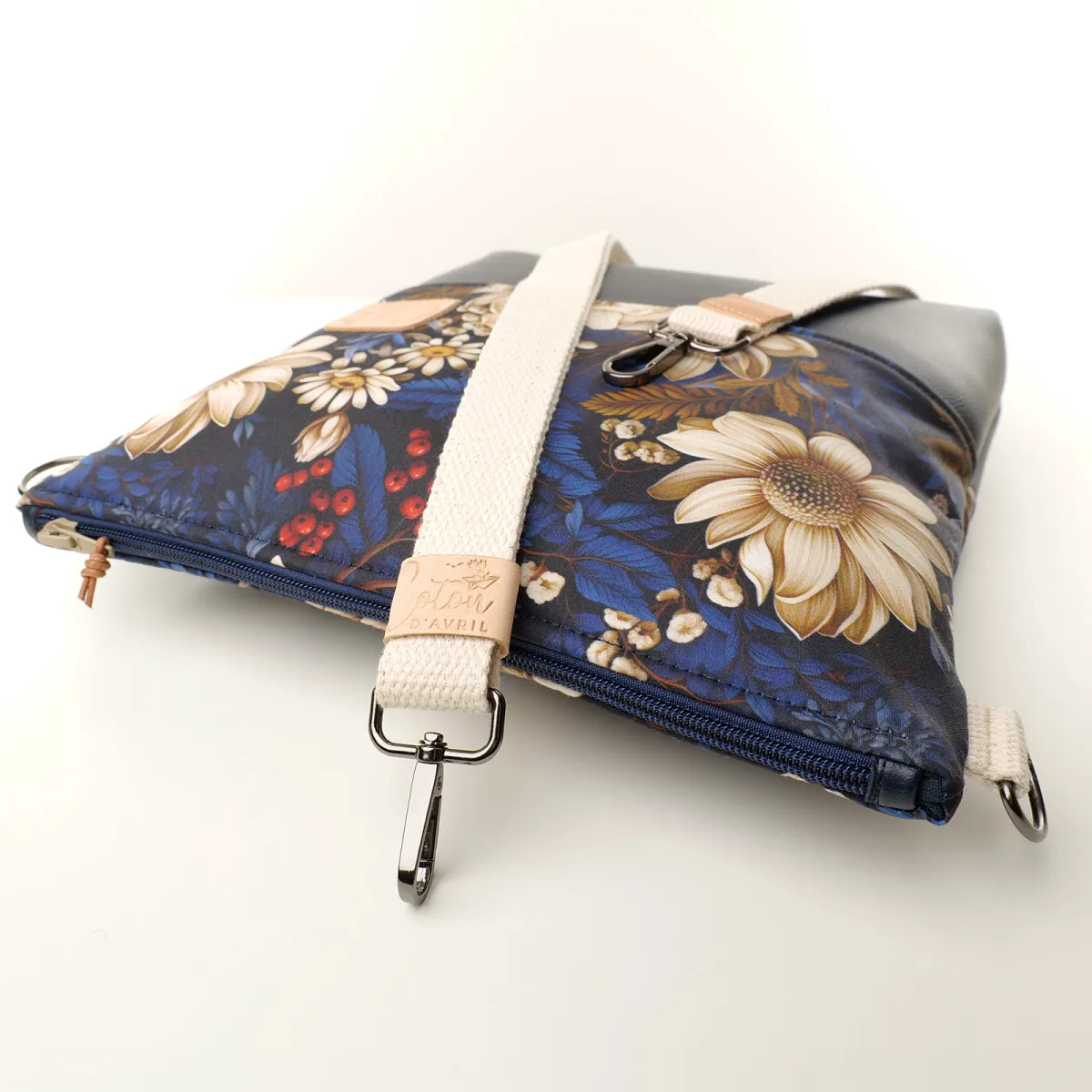 Sac à main bandoulière Coton d'Avril VERDON Bouquet