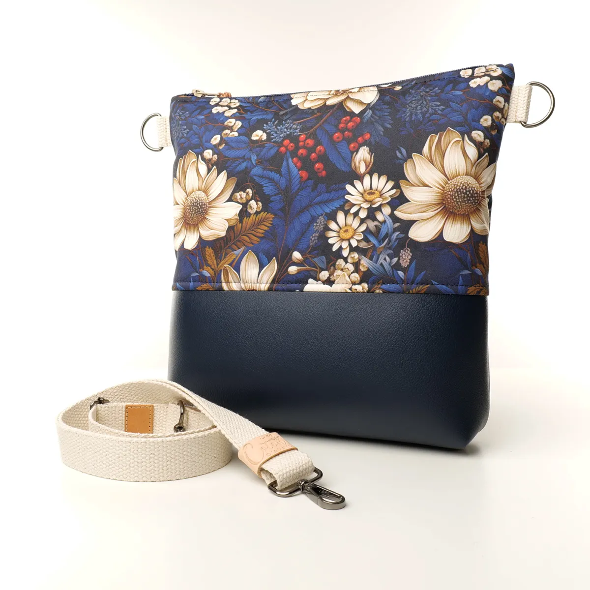Sac à main bandoulière Coton d'Avril VERDON Bouquet