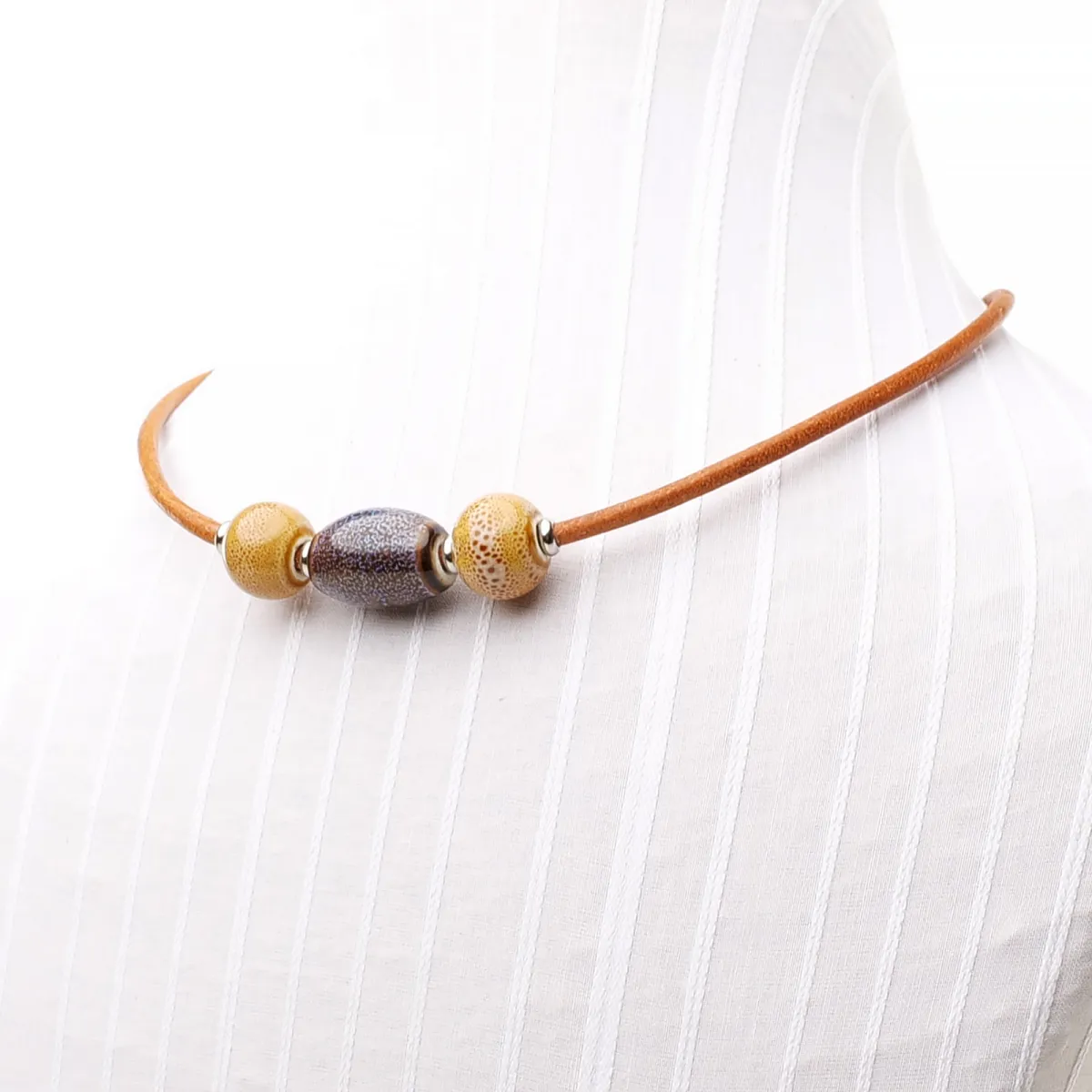 Collier Coton d'Avril ANAÏS Noisette