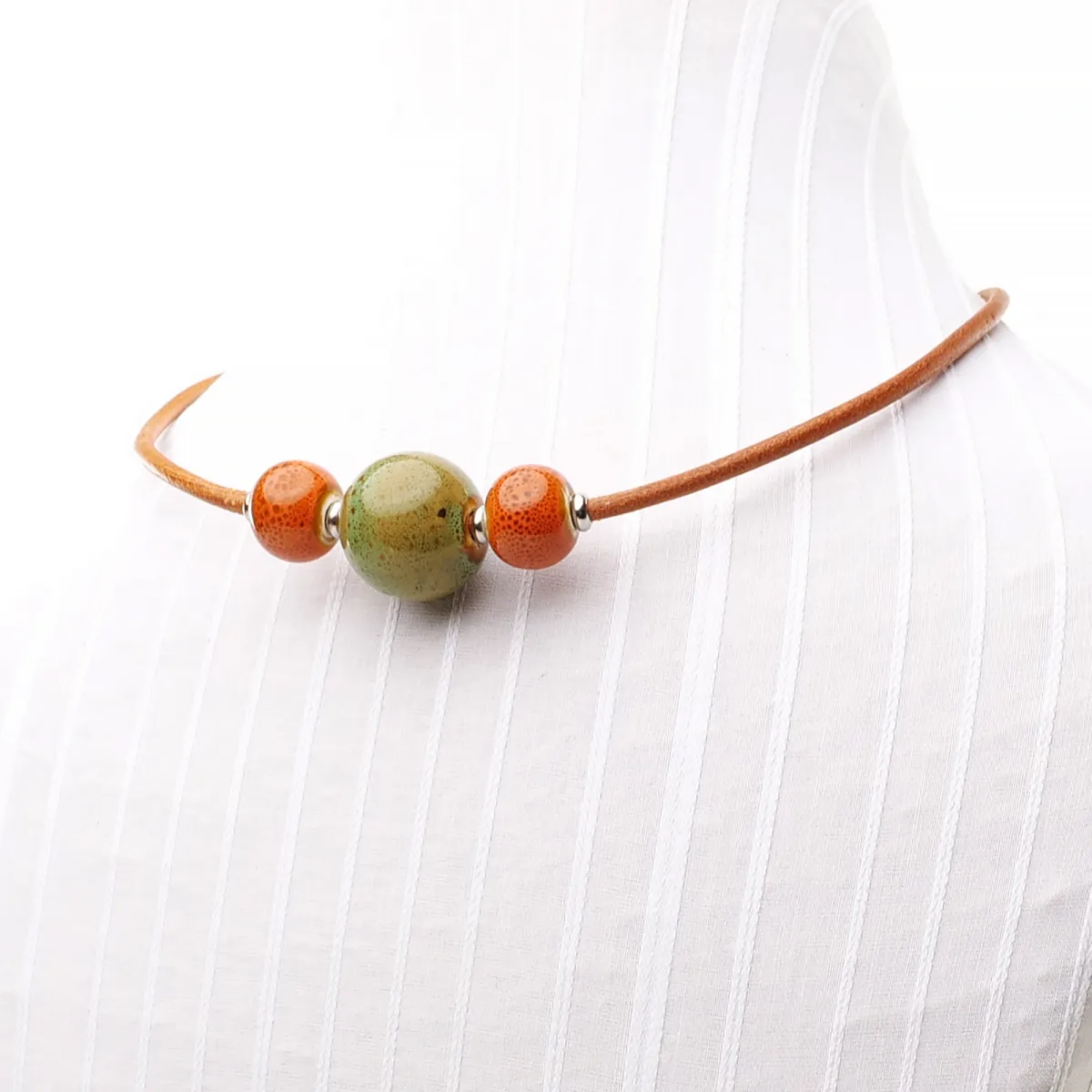 Collier Coton d'Avril ANAÏS Olive
