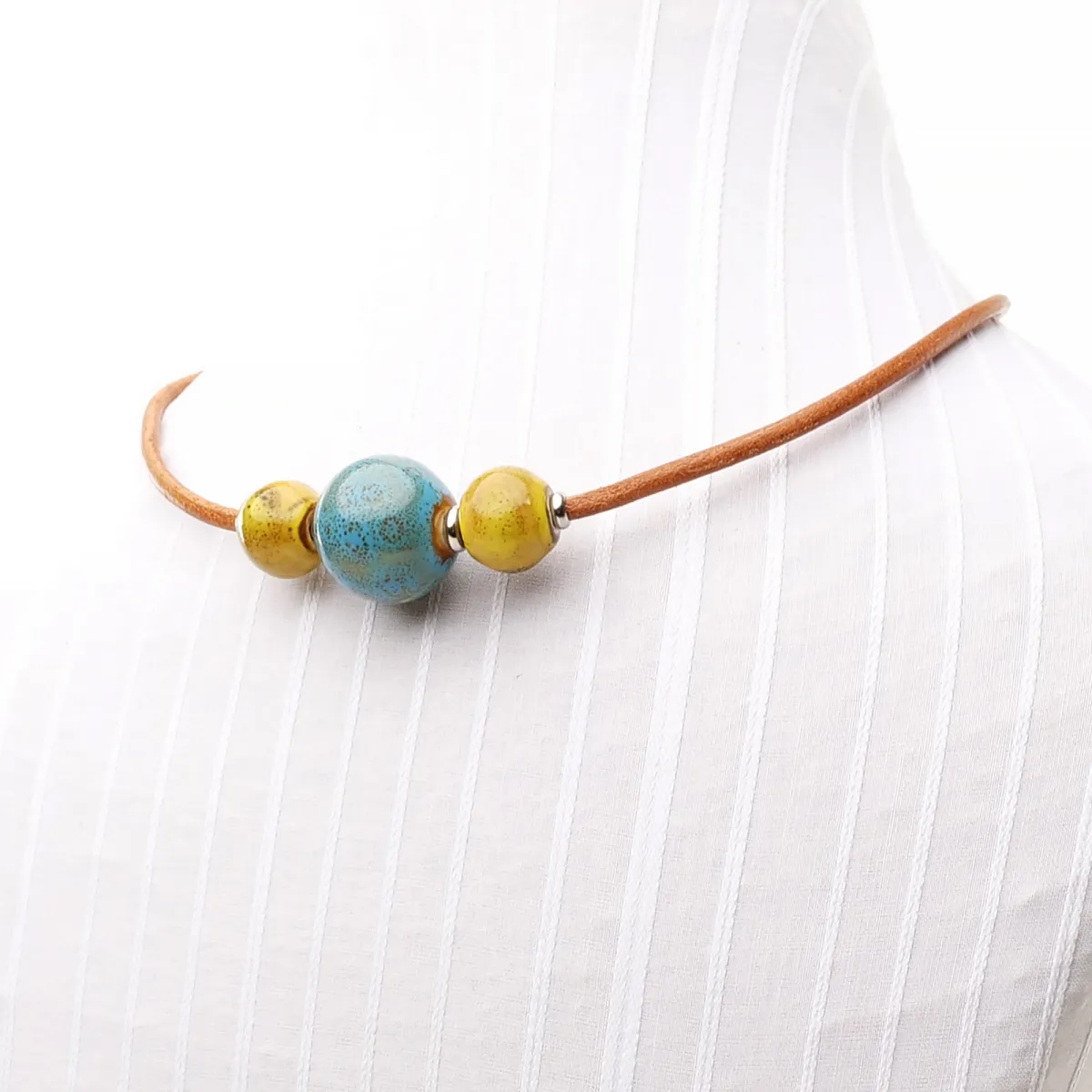 Collier Coton d'Avril ANAÏS Turquoise
