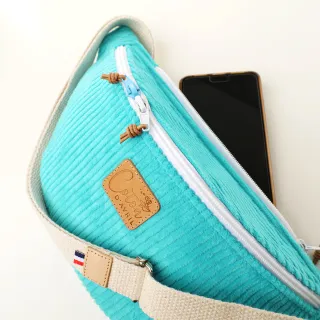 Sac banane Coton d'Avril Melisse turquoise