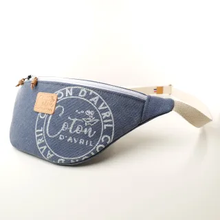 Sac banane Coton d'Avril Melisse Signature bleu