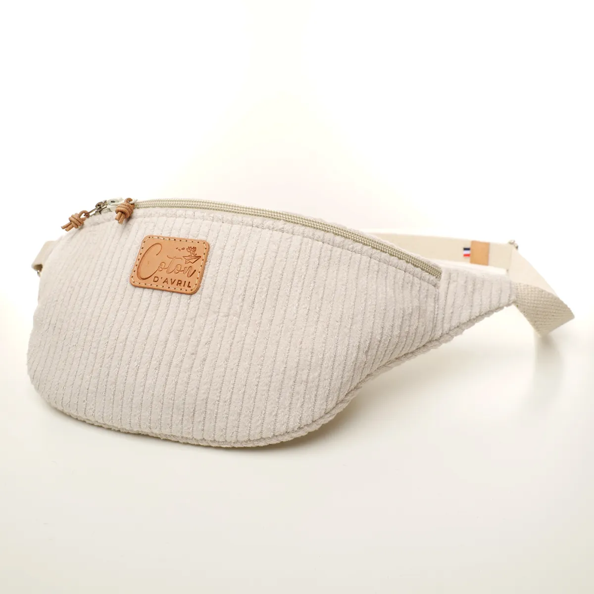 Sac banane Coton d'Avril Melisse velour creme