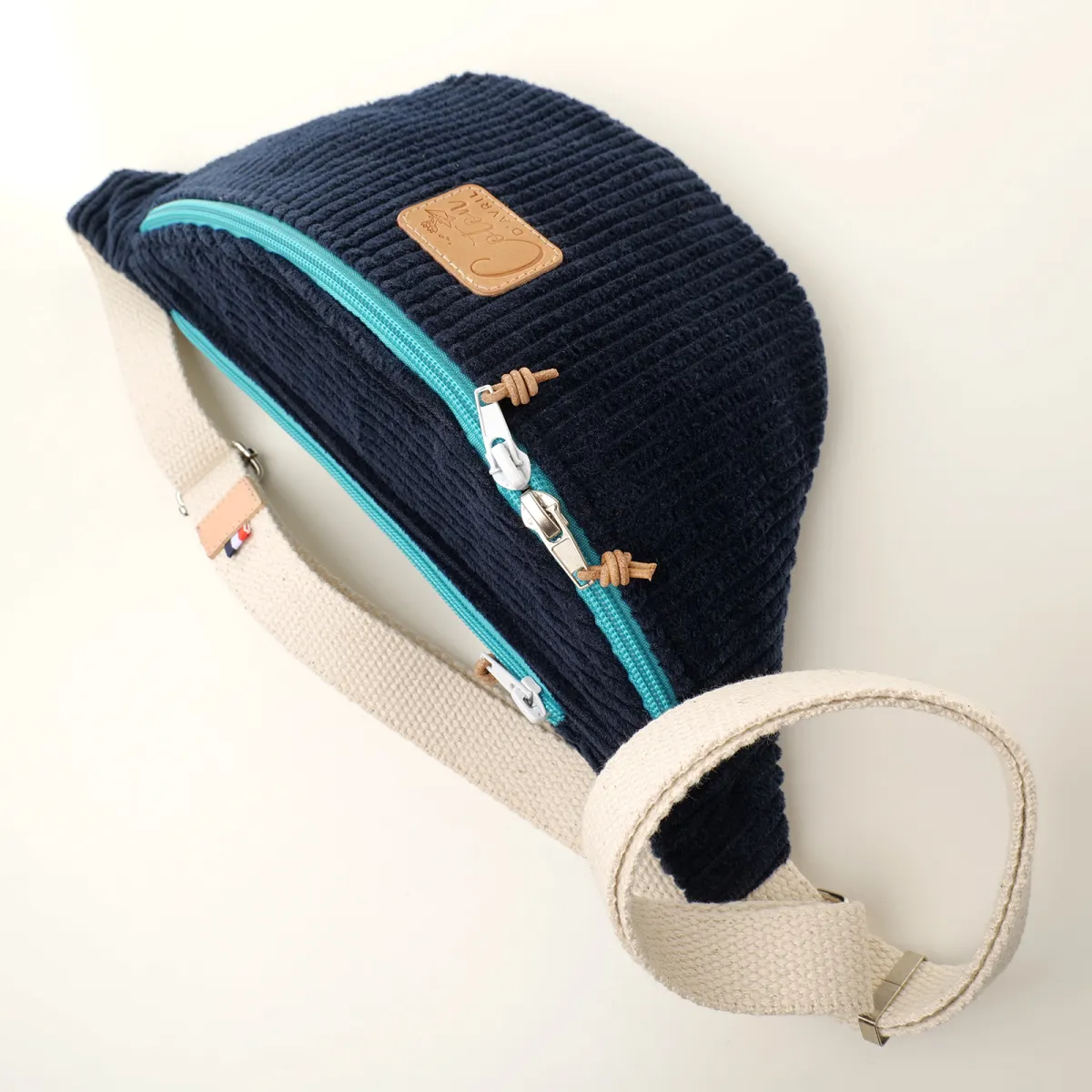 Sac banane Coton d'Avril Melisse velours marine