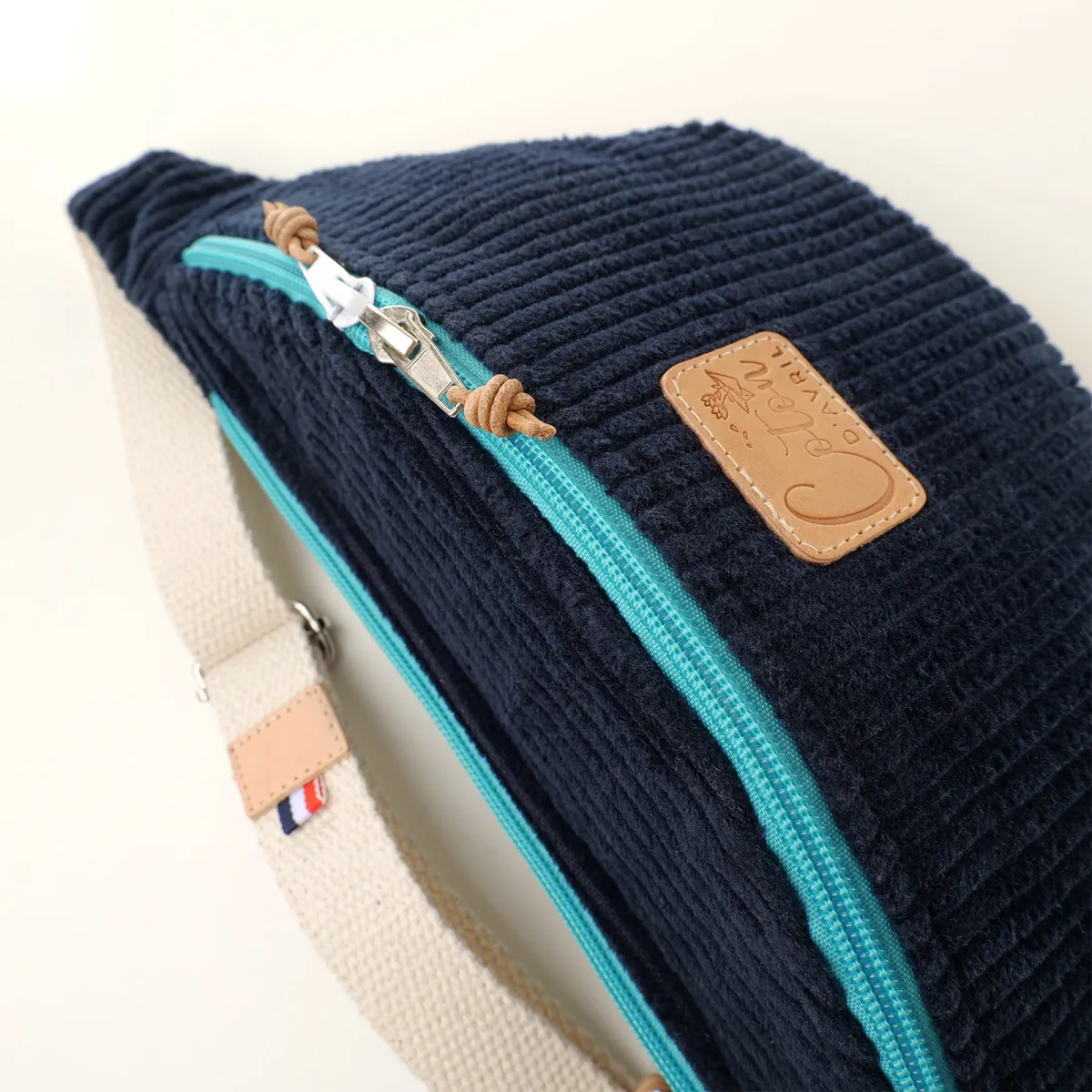 Sac banane Coton d'Avril Melisse velours marine