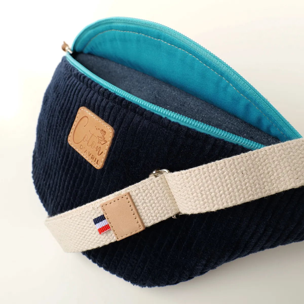 Sac banane Coton d'Avril Melisse velours marine