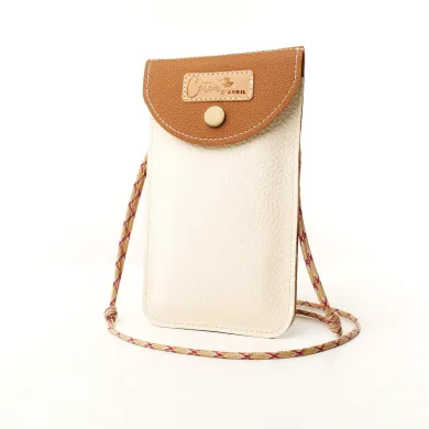 Mini sac pochette téléphone Coton d'Avril ERI crème