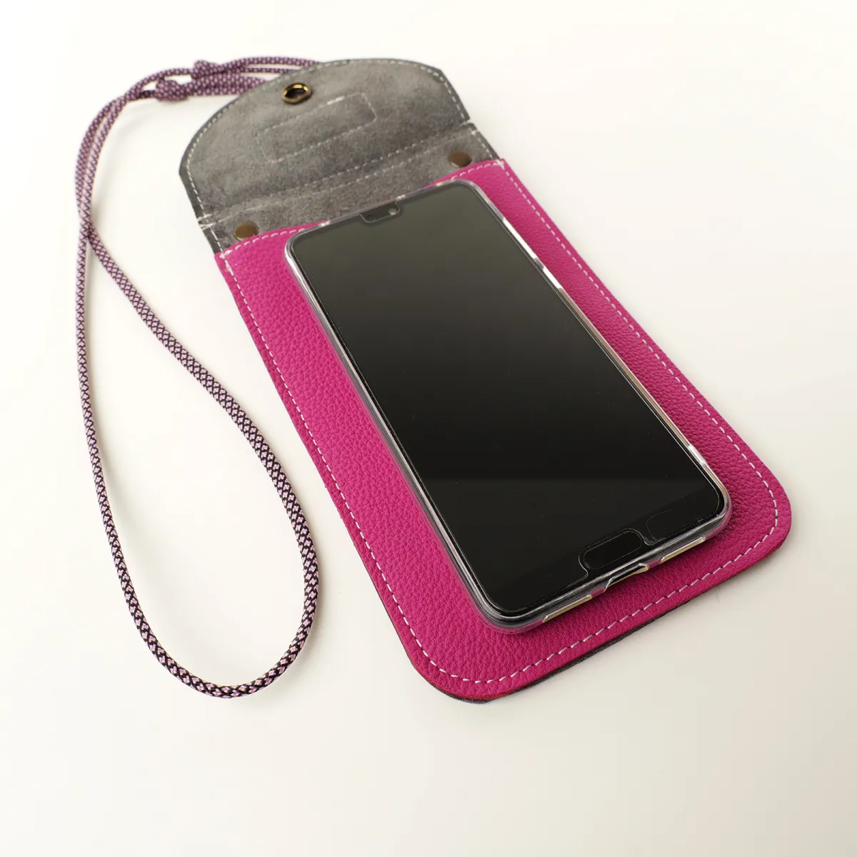 Mini sac pochette téléphone Coton d'Avril ERI Parme