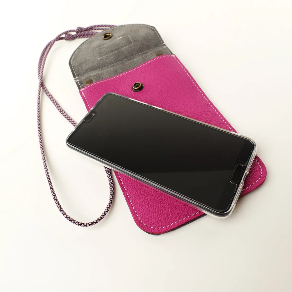 Mini sac pochette téléphone Coton d'Avril ERI Parme