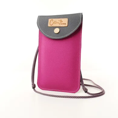 Mini sac pochette téléphone Coton d'Avril ERI Parme