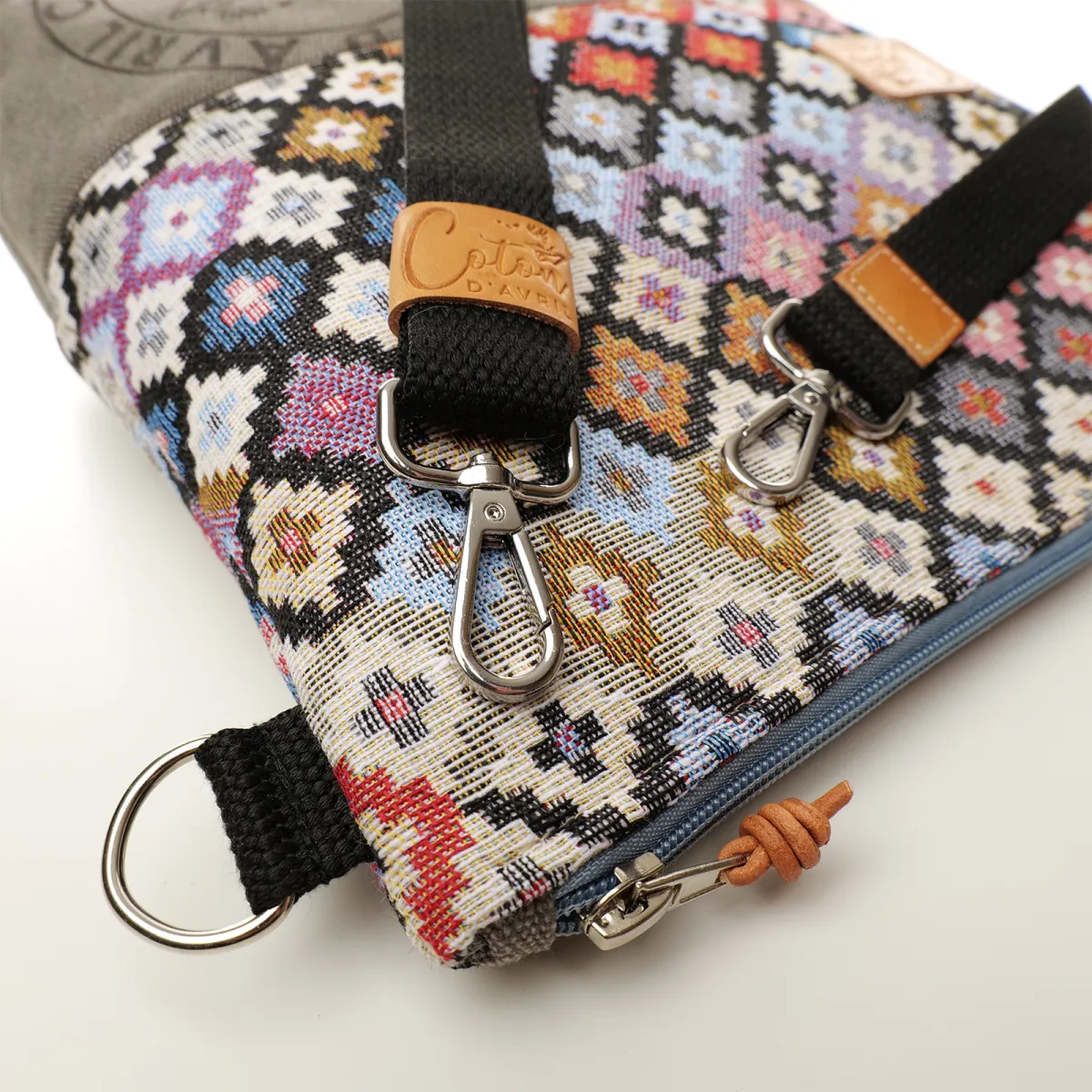 Sac à main bandoulière Coton d'Avril BEATRIS mosaïque
