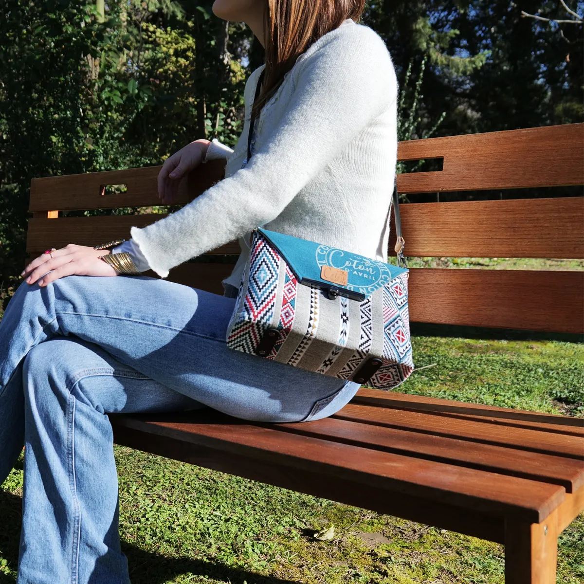 Sac à main Coton d'Avril LILOU Aztek