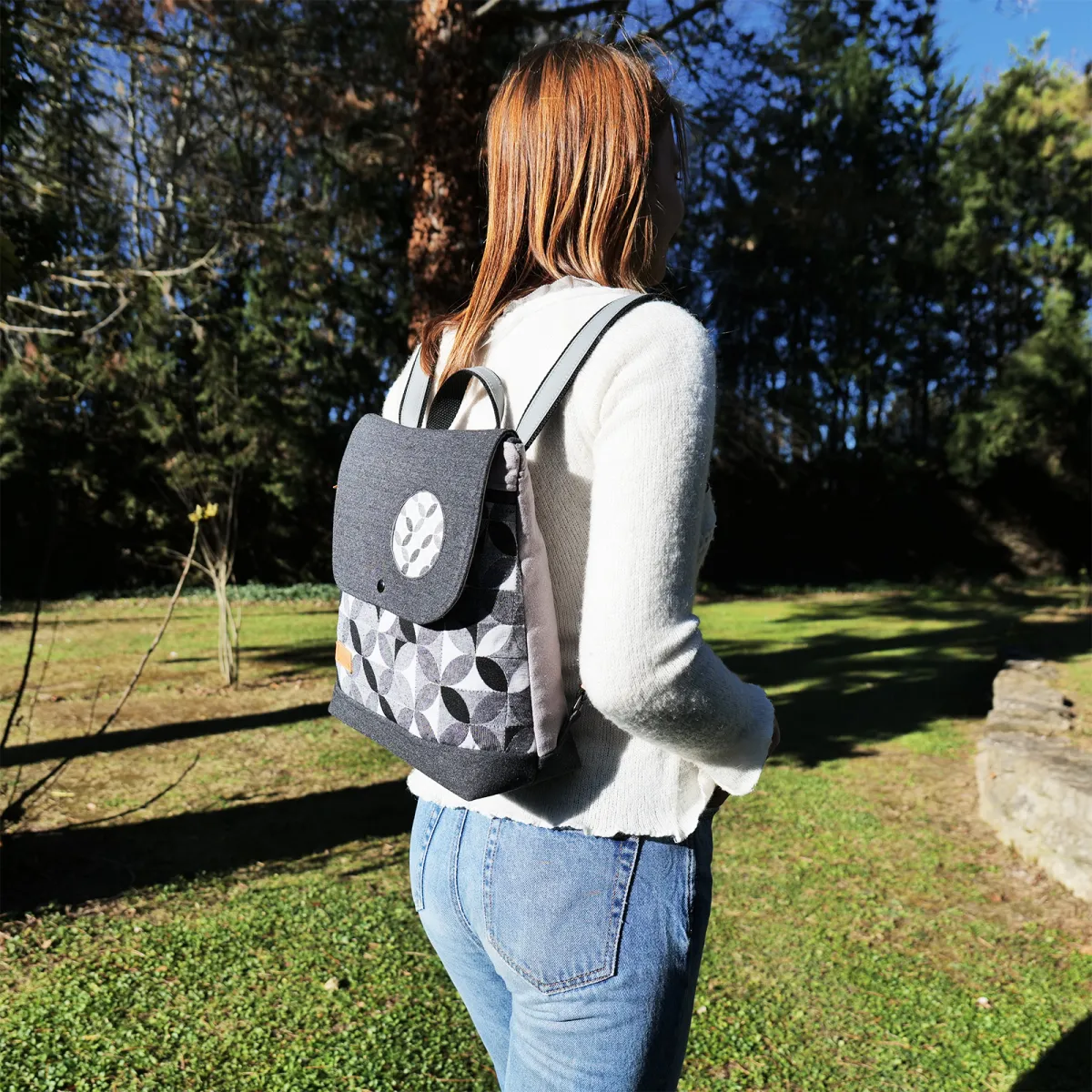 Sac à dos Coton d'Avril ALIS Carbone