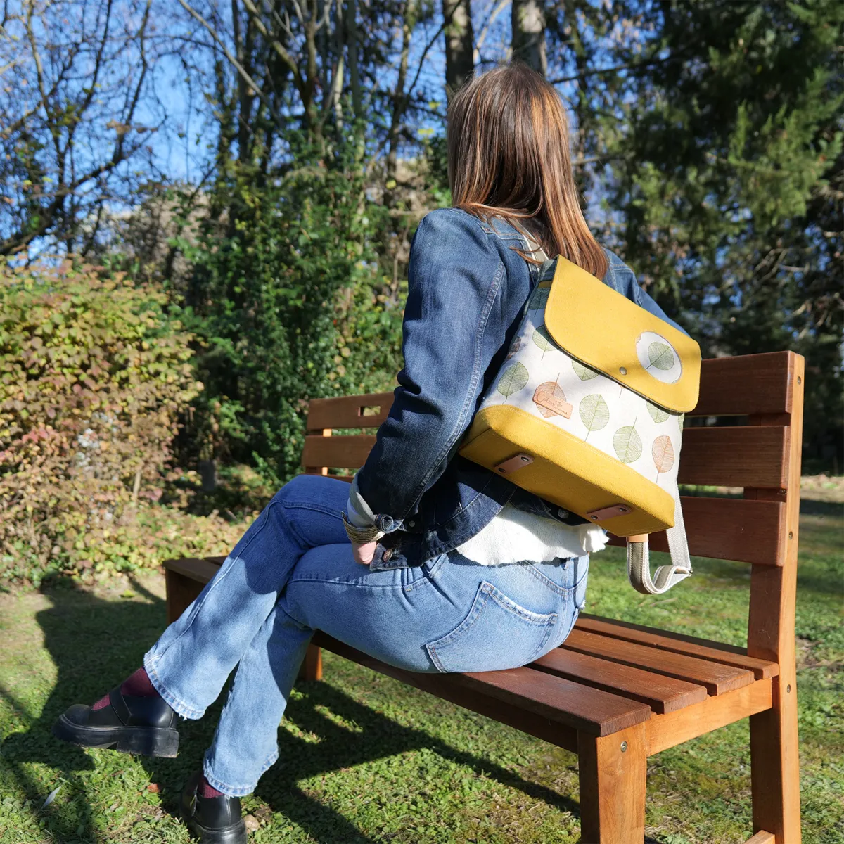 Sac à dos Coton d'Avril ALIS Feuilles