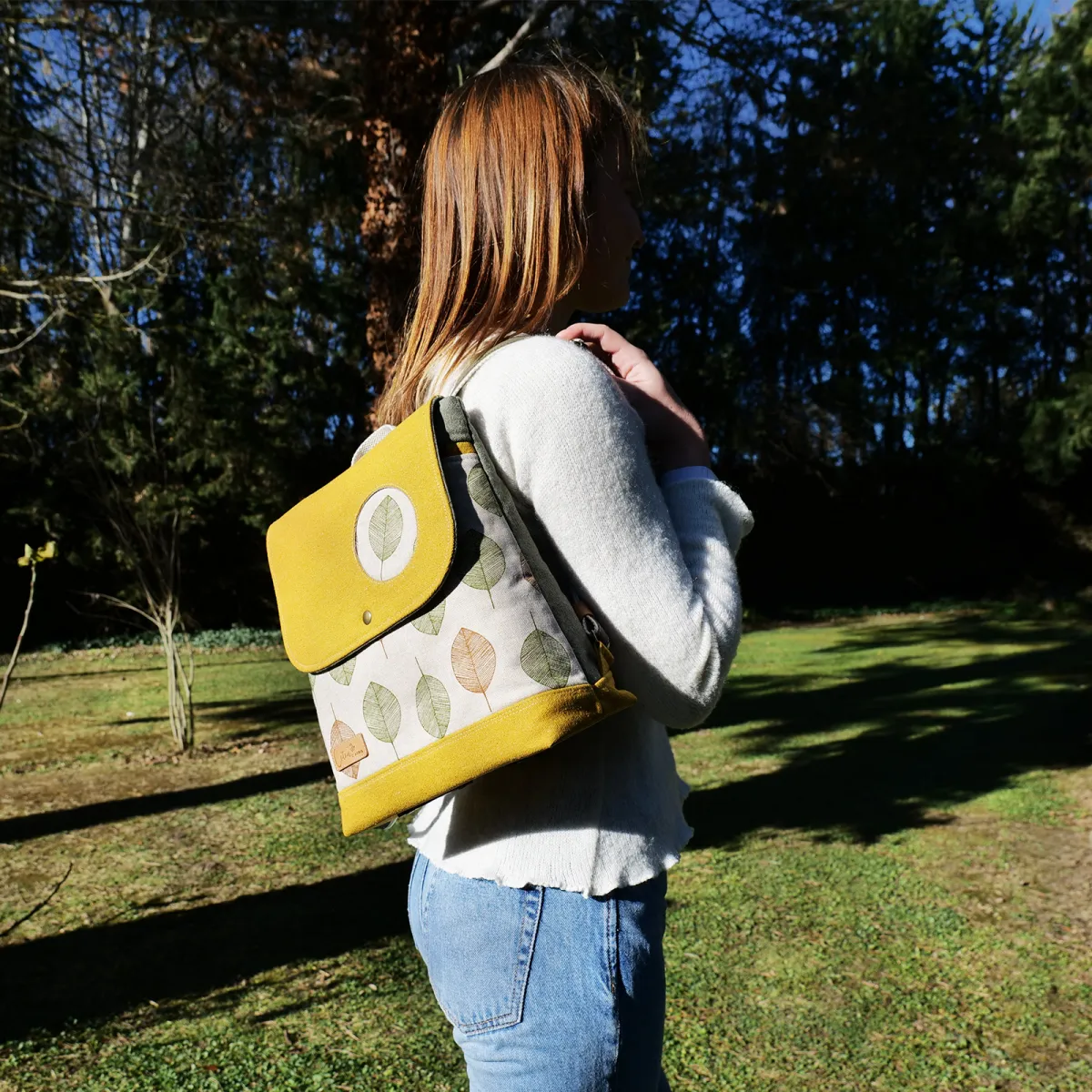 Sac à dos Coton d'Avril ALIS Feuilles