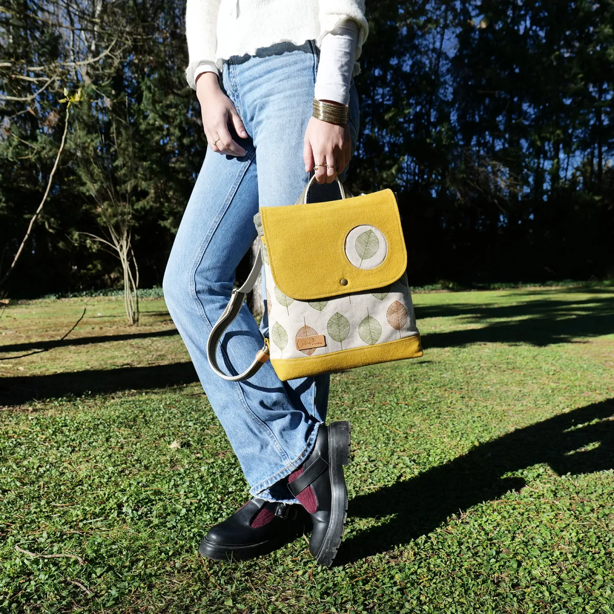 Sac à dos Coton d'Avril ALIS Feuilles