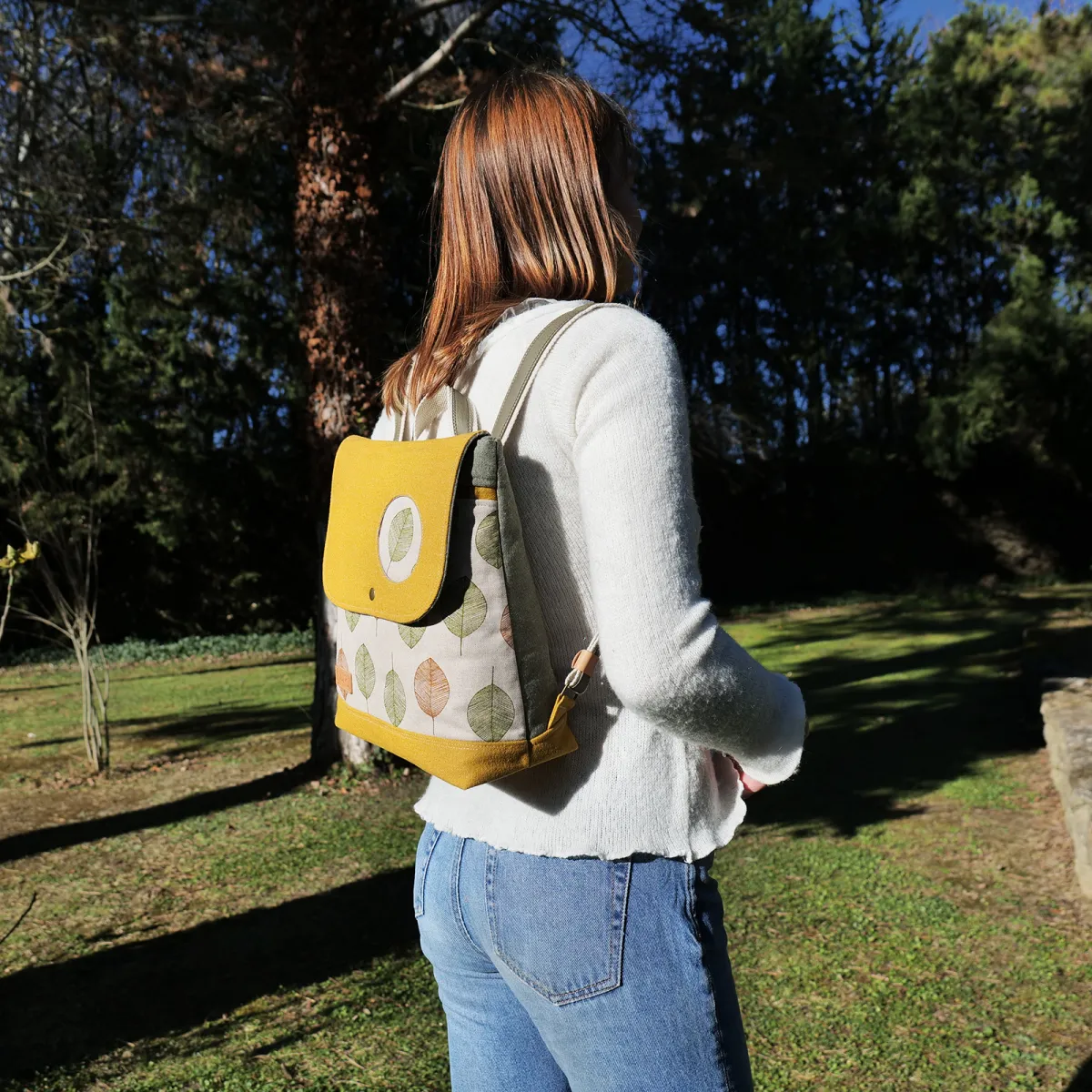 Sac à dos Coton d'Avril ALIS Feuilles