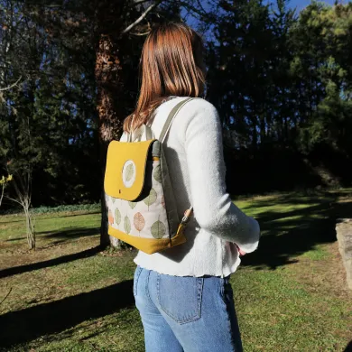 Sac à dos Coton d'Avril ALIS Feuilles