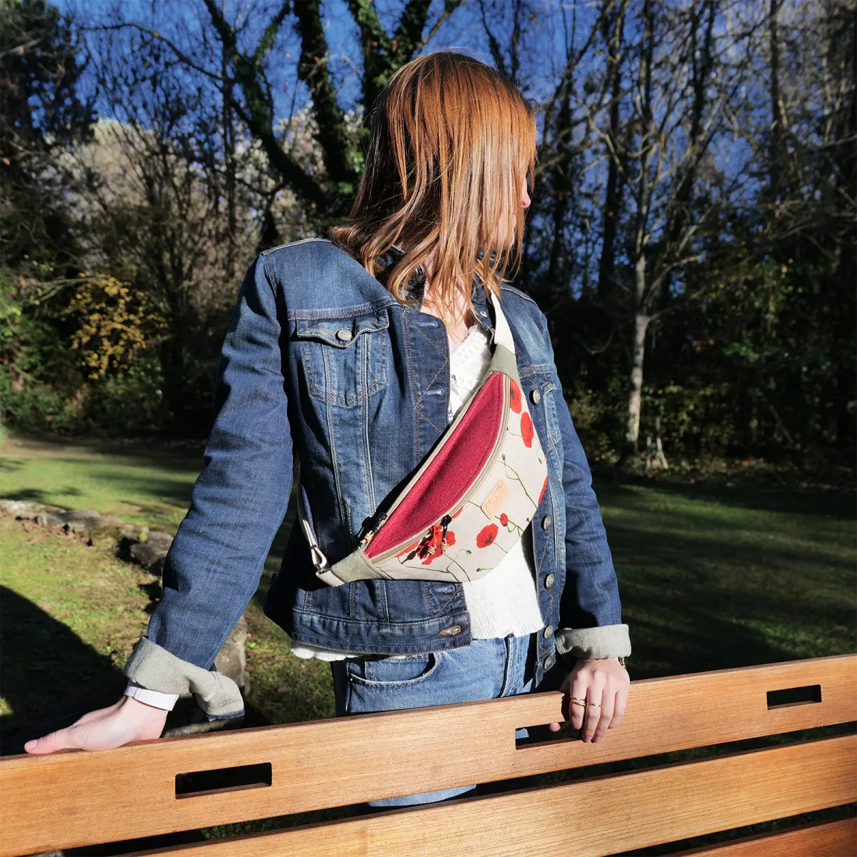 Sac banane Coton d'Avril MELISSE Coquelicot