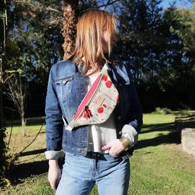 Sac banane Coton d'Avril MELISSE Coquelicot