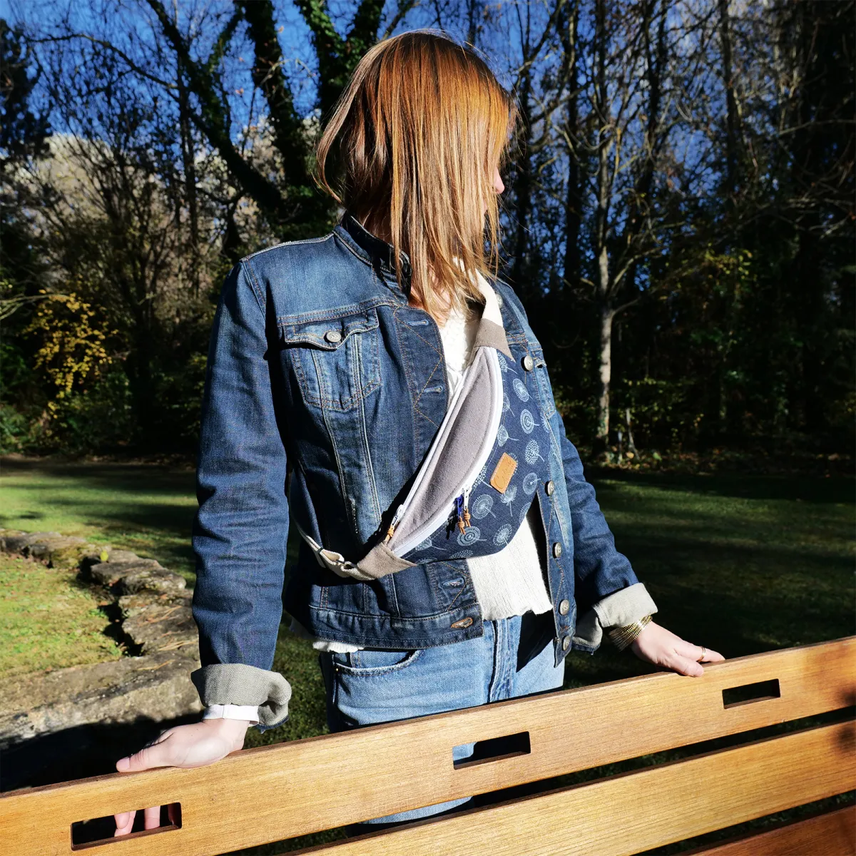 Sac banane Coton d'Avril MELISSE Songe Bleu