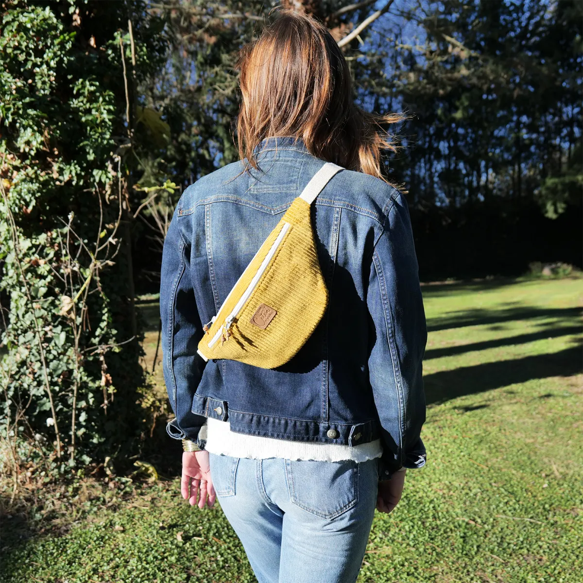 Sac banane Coton d'Avril Melisse Velours moutarde