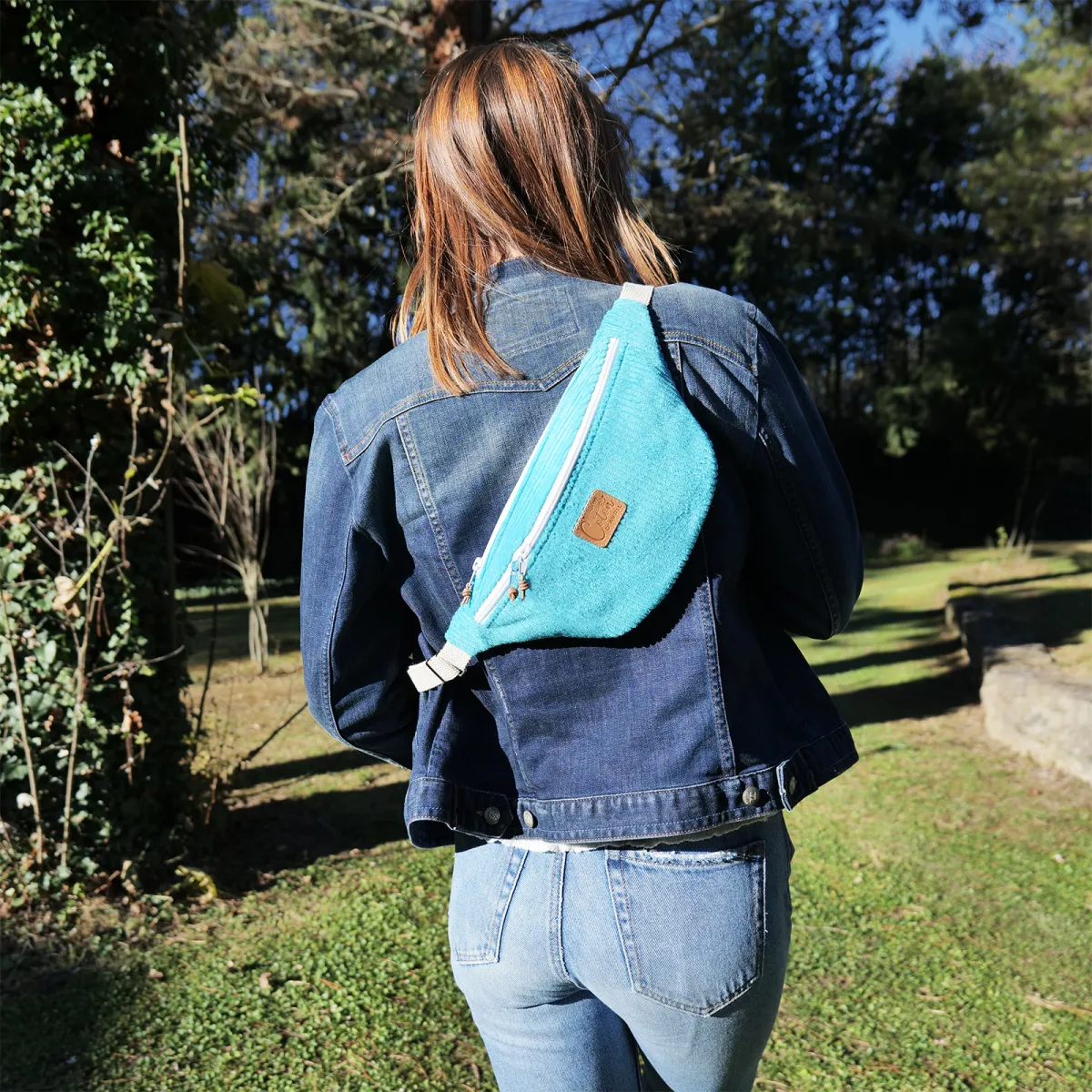 Sac banane Coton d'Avril Melisse turquoise
