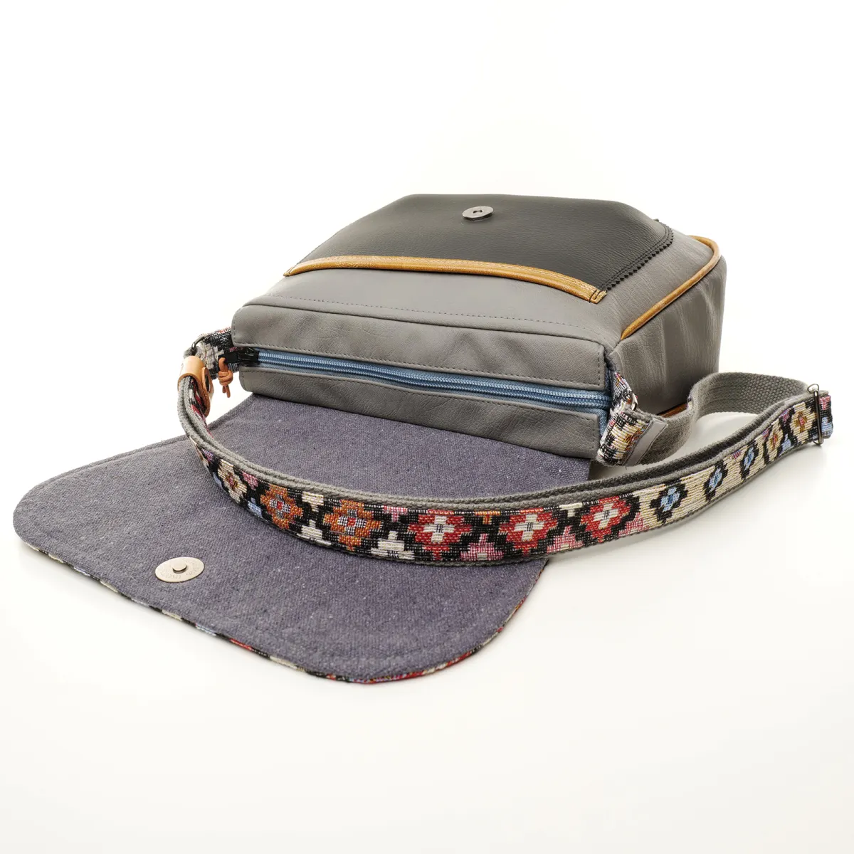 Sac besace Coton d'Avril MARDERIC Mosaïque