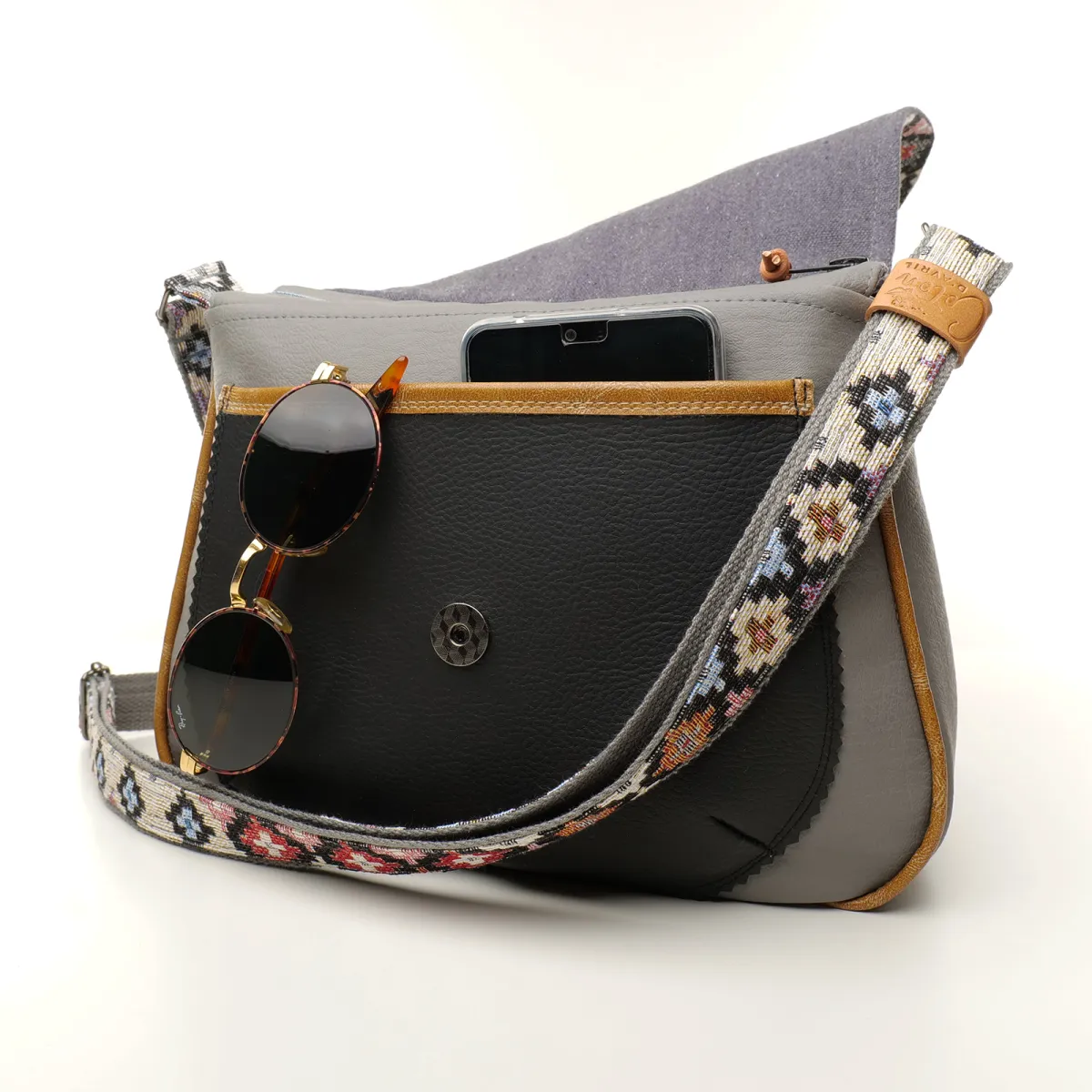 Sac besace Coton d'Avril MARDERIC Mosaïque
