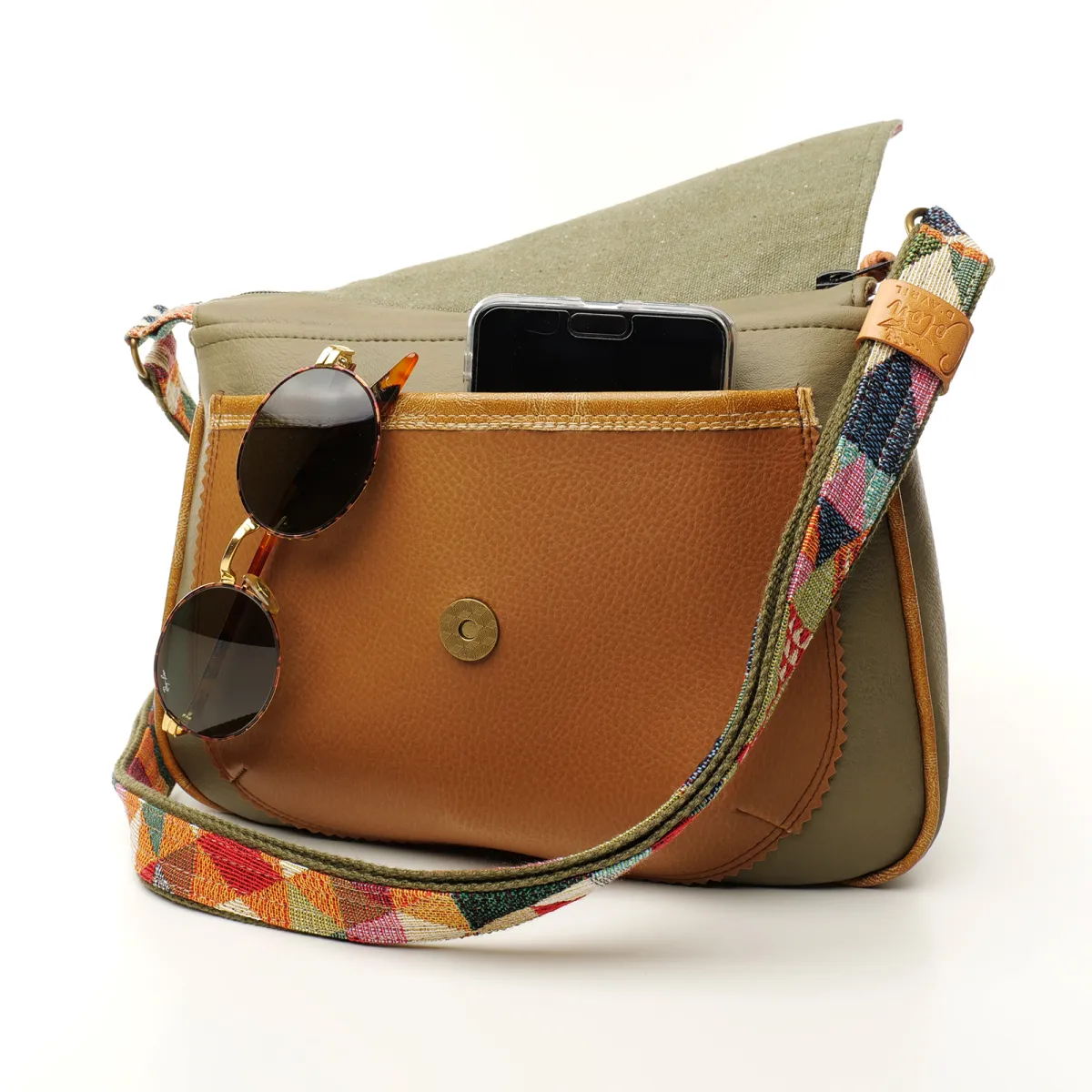 Sac besace Coton d'Avril MARDERIC Triangles