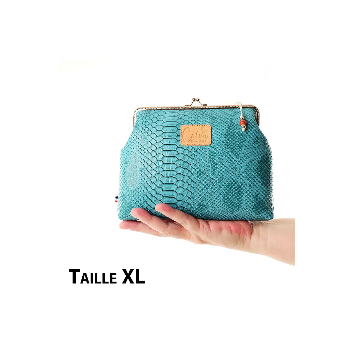 Pochette Coton d'Avril KOMODO TURQUOISE