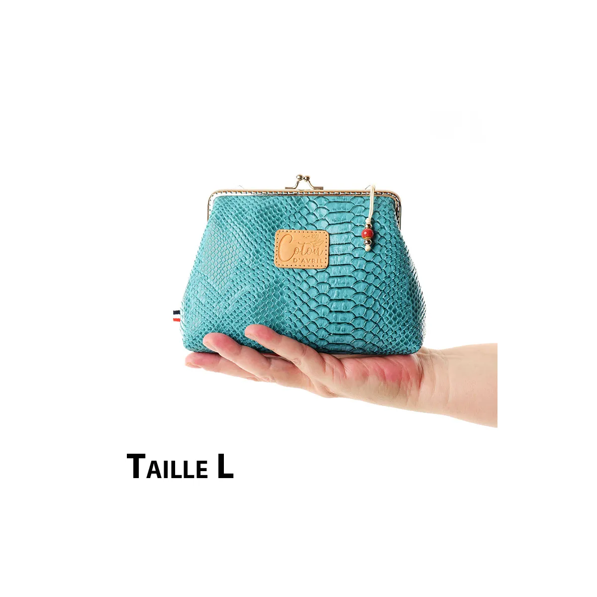 Pochette Coton d'Avril KOMODO TURQUOISE