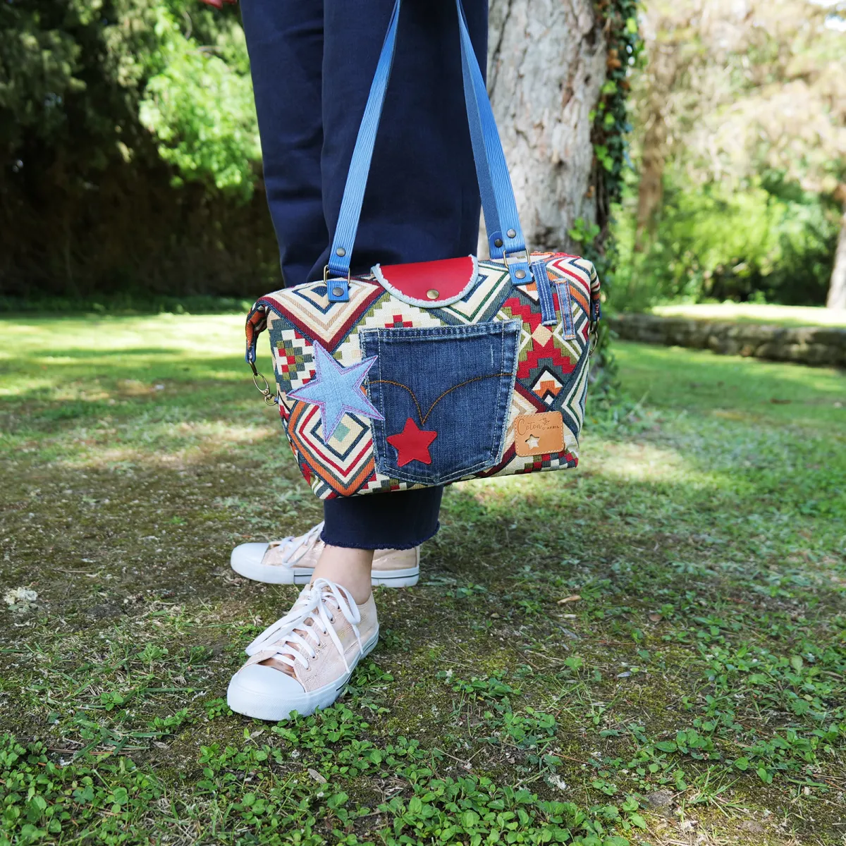 Sac à main Coton d'Avril D20 Mosaïque
