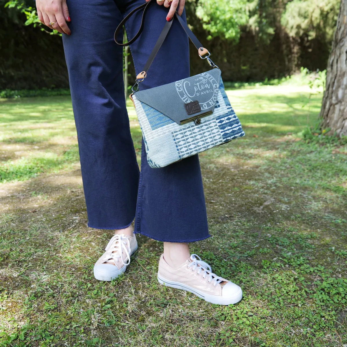 Sac à main Coton d'Avril LILOU Bleu