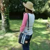 Sac seau Coton d'Avril Angèle CUIR Ebène