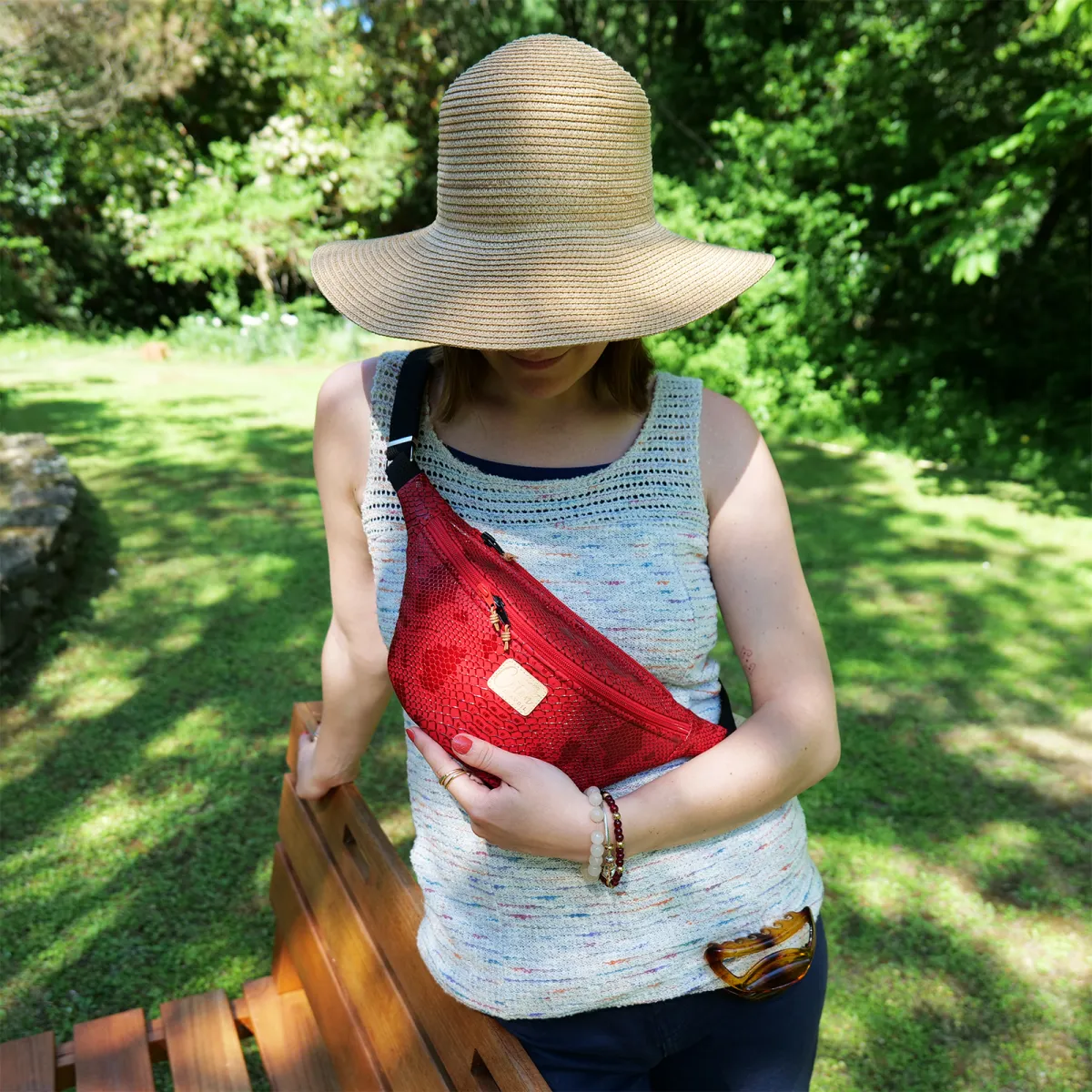 Sac banane Coton d'Avril Melisse Aspic rubis