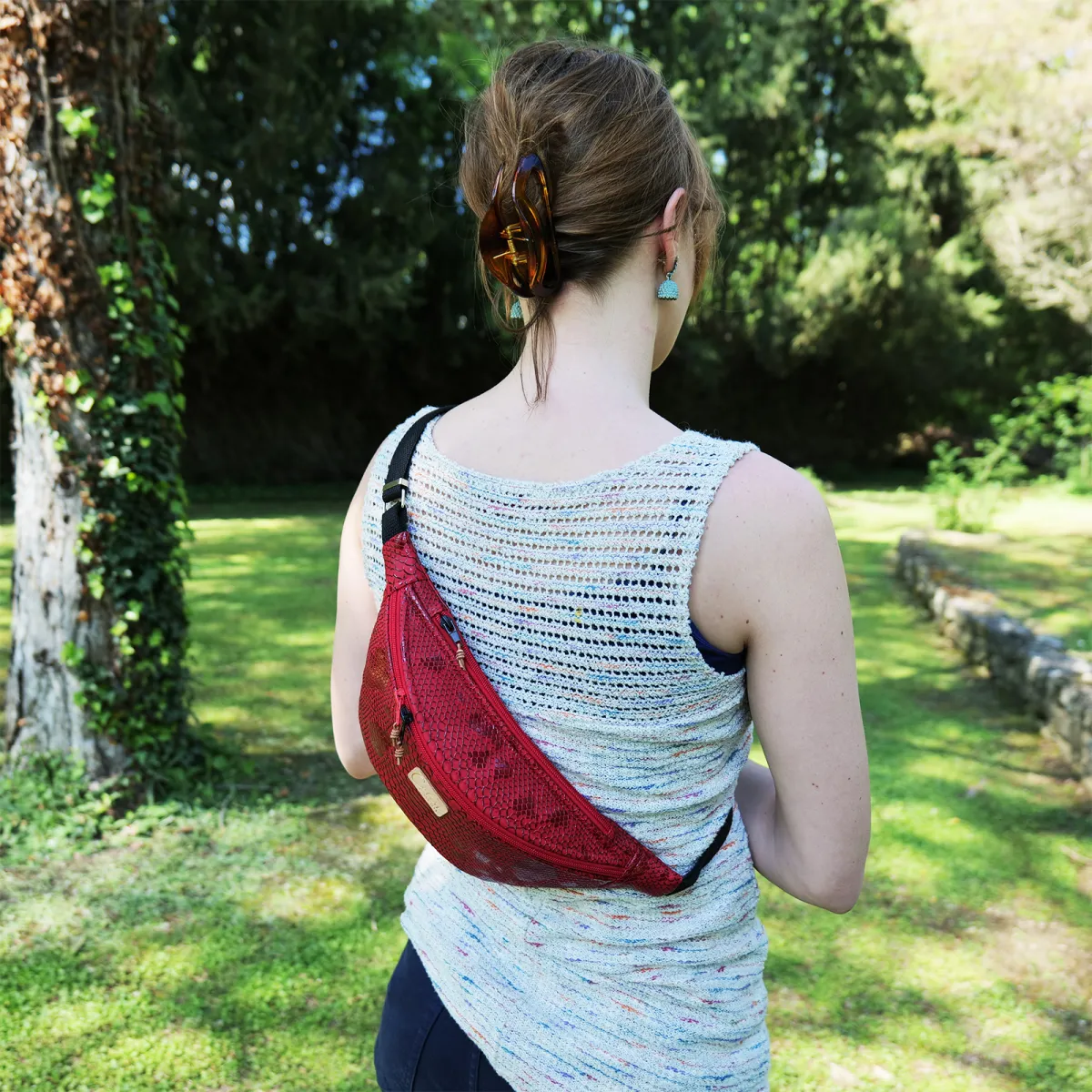 Sac banane Coton d'Avril Melisse Aspic rubis