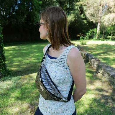 Sac banane Coton d'Avril Melisse Aspic noir