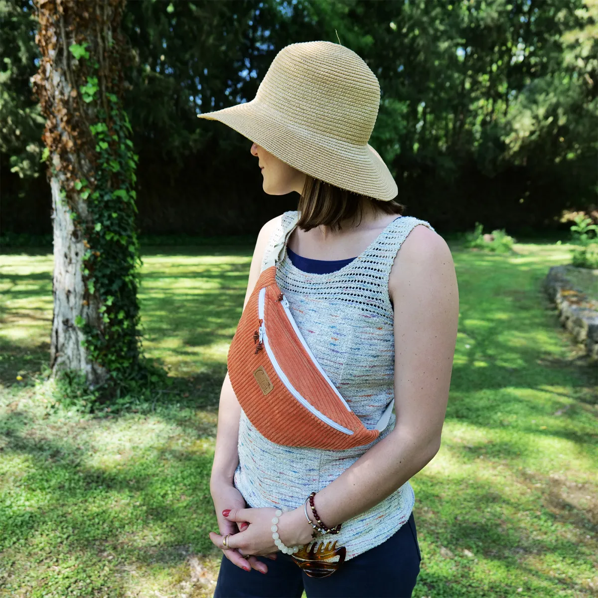 Sac banane Coton d'Avril Melisse orange