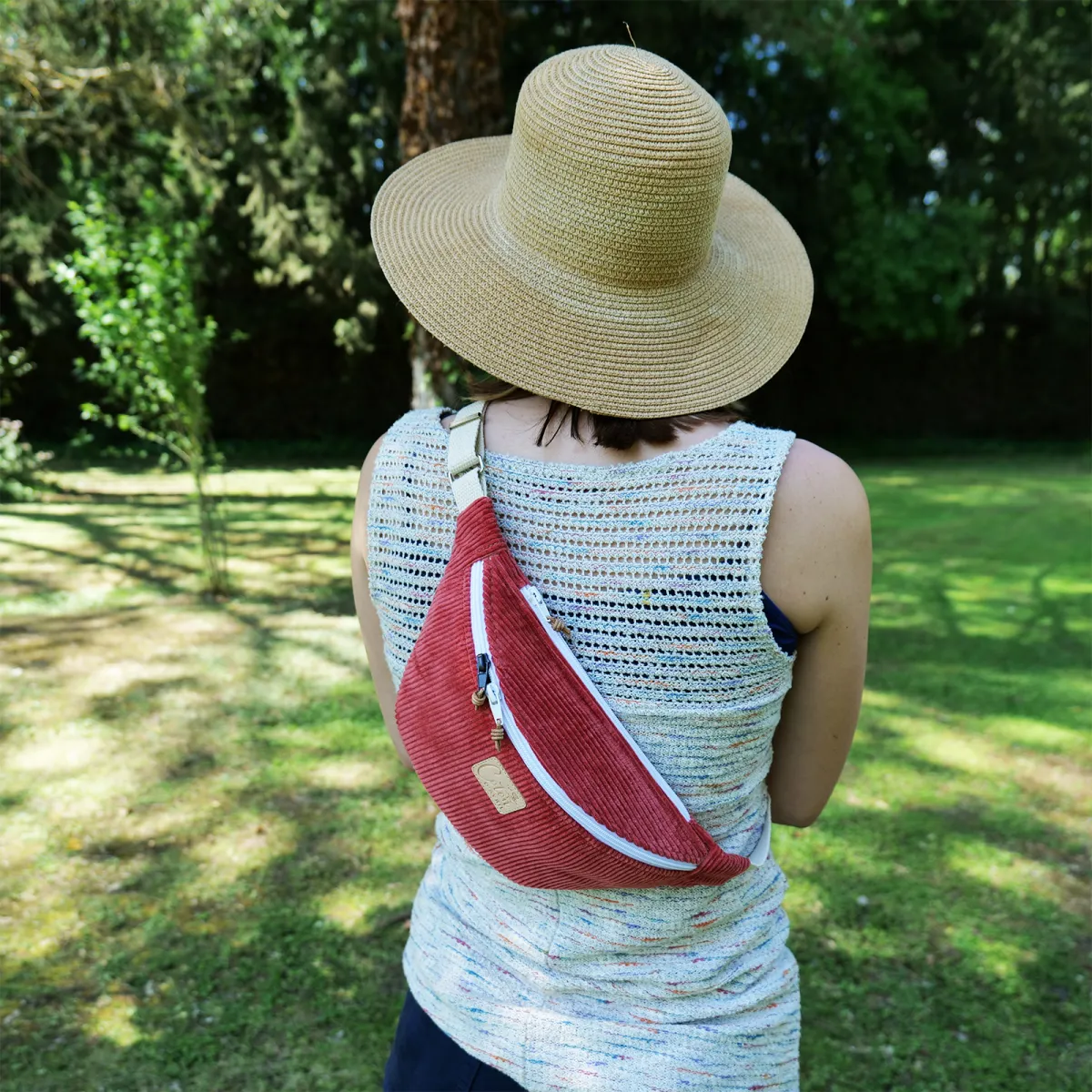 Sac banane Coton d'Avril Melisse velours capucine