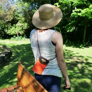 Mini sac pochette téléphone Coton d'Avril ERI Parme
