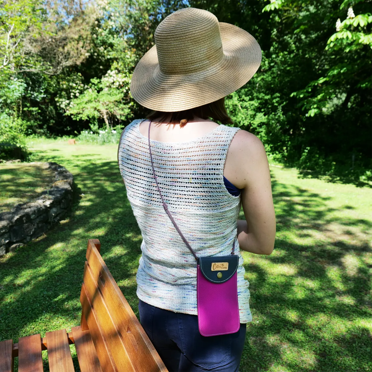 Mini sac pochette téléphone Coton d'Avril ERI Parme