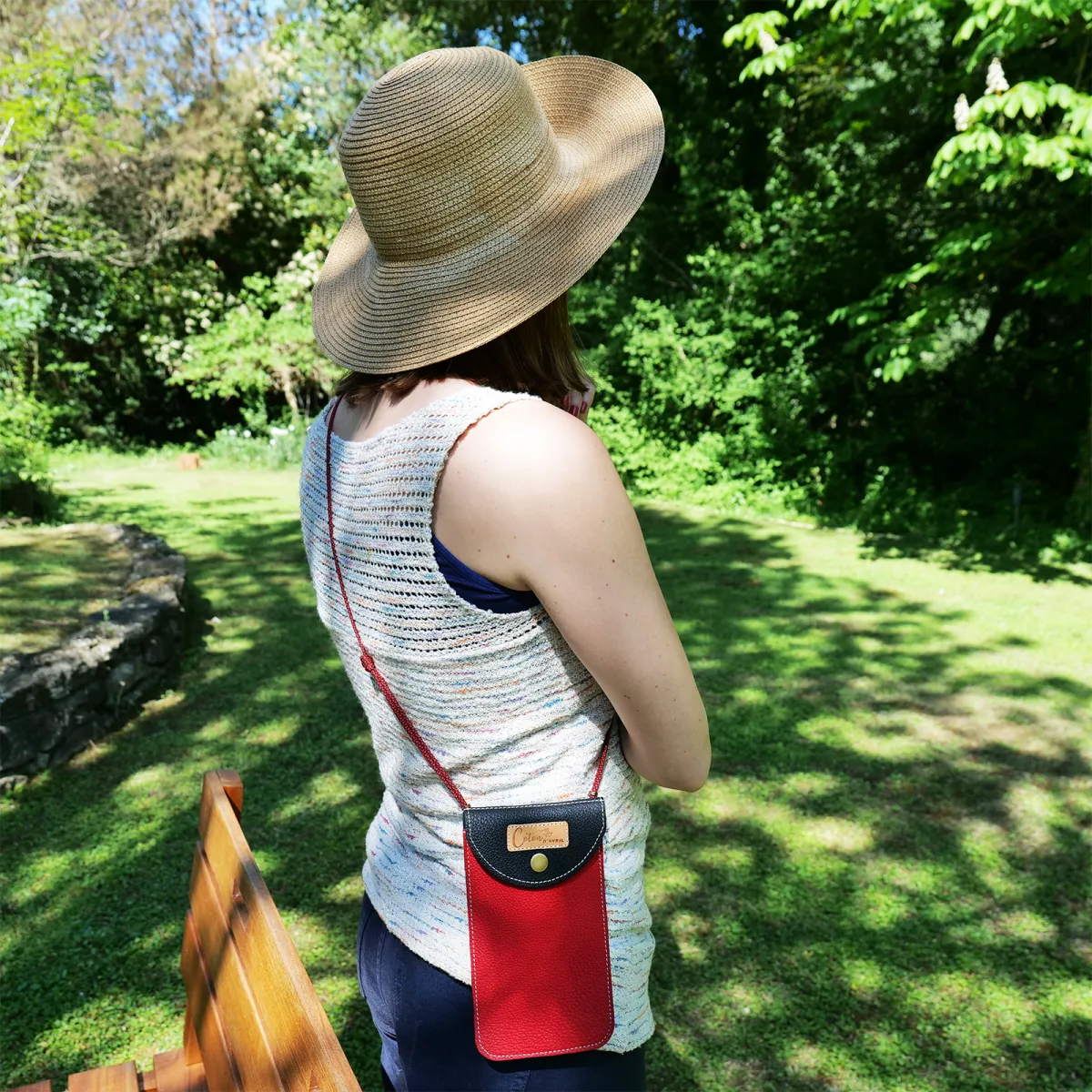 Mini sac pochette téléphone Coton d'Avril ERI Cardinal