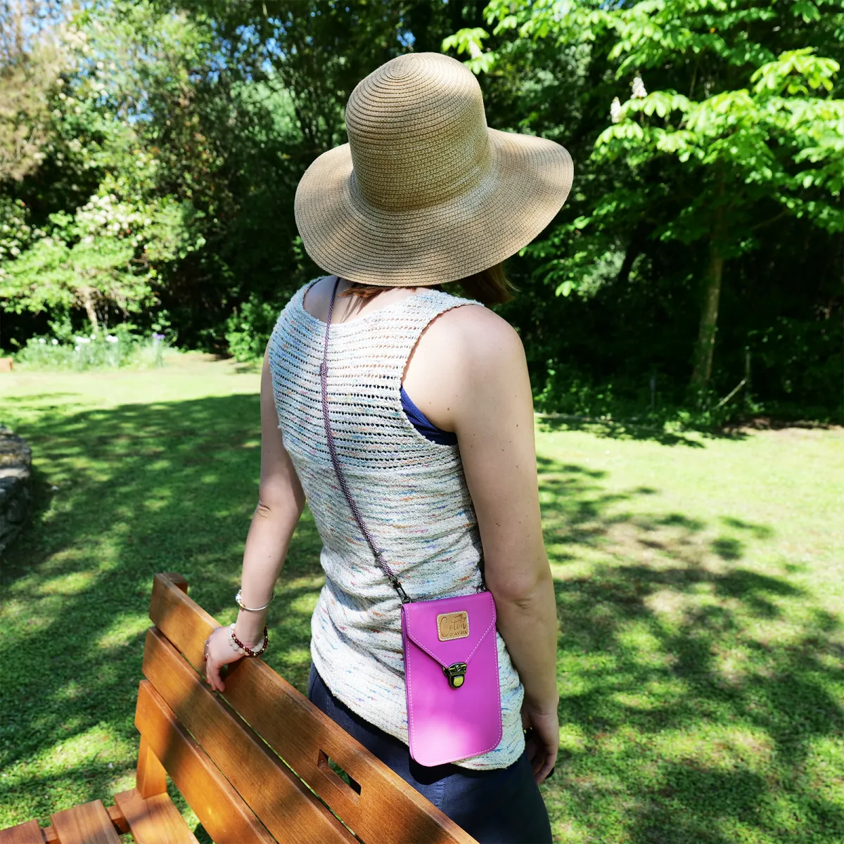 Mini sac pochette téléphone Coton d'Avril TONI Lilas