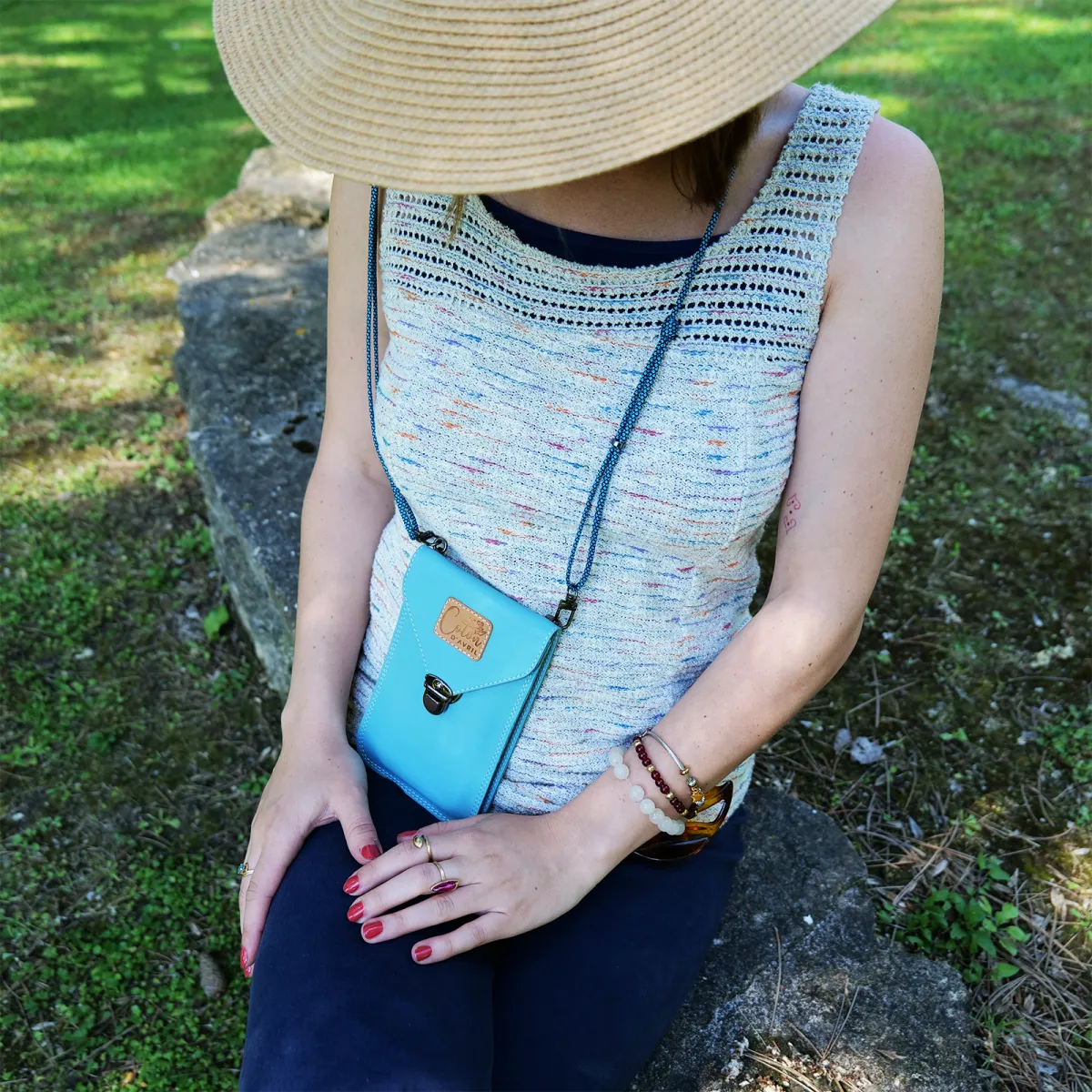 Mini sac pochette téléphone Coton d'Avril TONI Capri